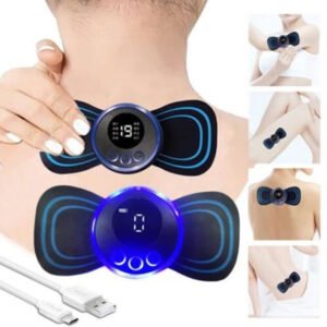 Rechargeable EMS Mini Butterfly Massage Pad For Muscle Stiffness Soreness And Stress